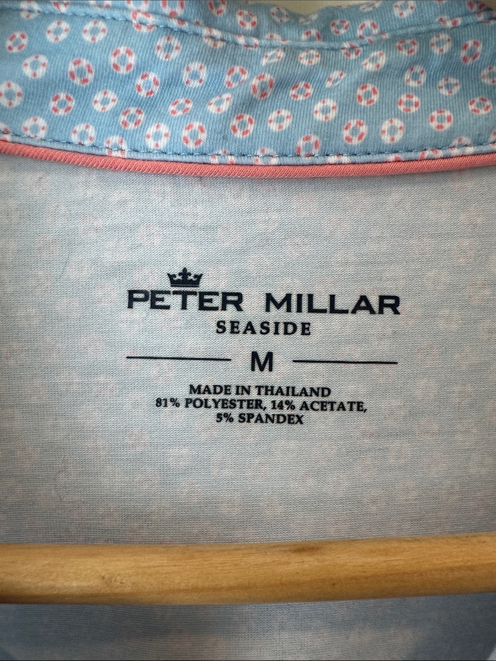 Peter Millar Light Blue Micro-Print Polo - Picture 2 of 7